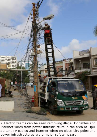 KE Initiates Drive Against Dangerous TV and Internet Cables on Power Infrastructure
